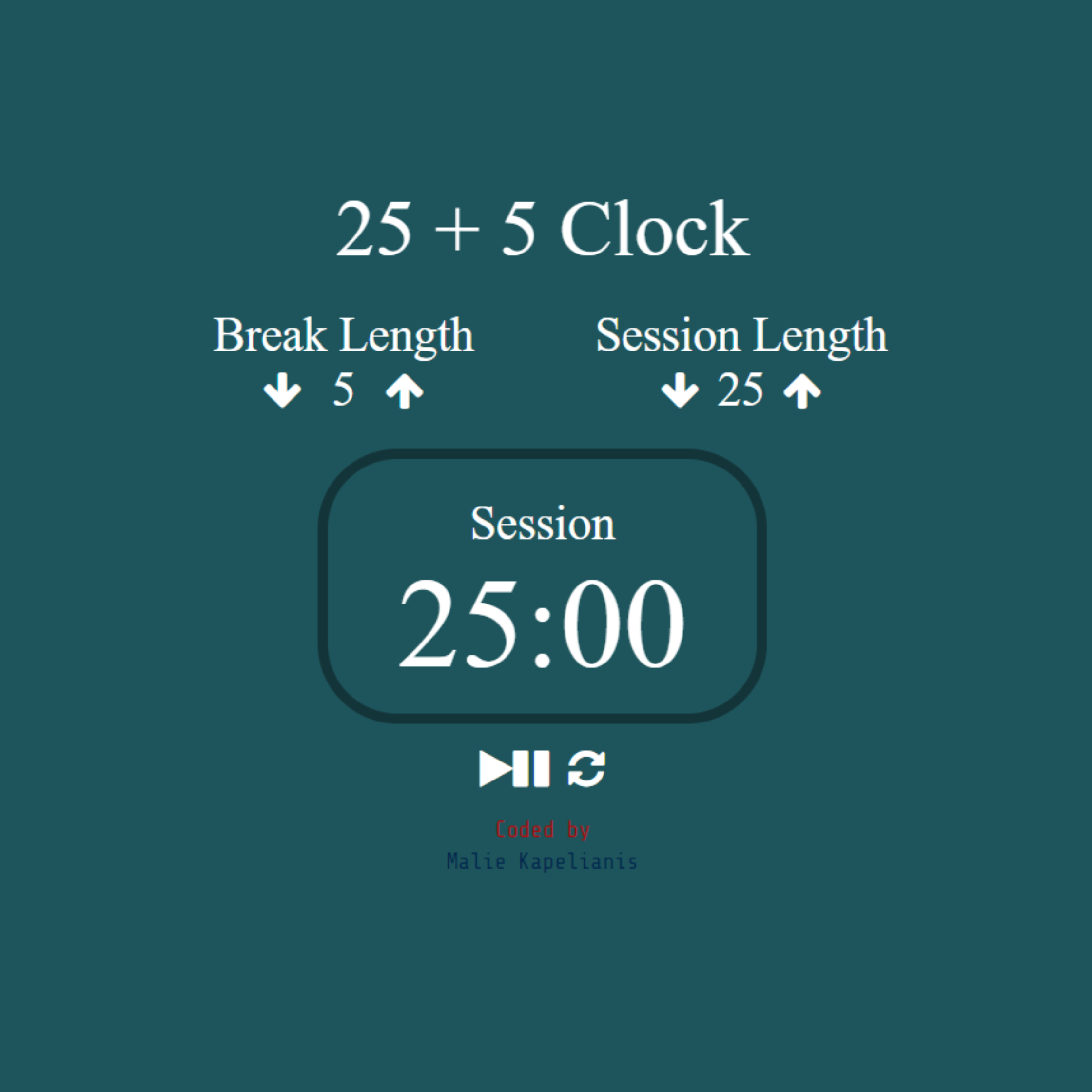 25 + 5 Clock Screenshot